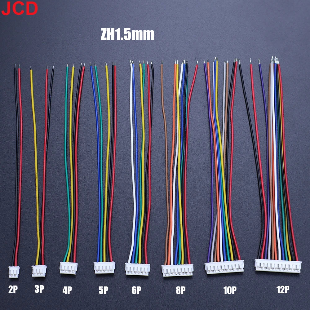 10pc 1.0 1.25 1.5 2.0 2.54 Sh/Jst/Zh/Ph/Xh 1.0mm 1.25mm 1.5mm 2.0mm 2.54mm Female Plug Connector With Wire 2/4/5/6/8/10/12P Pin