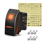 12V 20A White Lens Led Rocker Switch SPST / DPDT / Latching ON-OFF / Momentary (ON)-OFF-(ON) For Carling Switch Replace