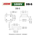 DB107S DB207S DB307S DB407S SMD Diodes 1A 2A 3A 4A Bridge Rectifier 1000V