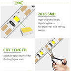 5M USB LED Strip Light 5V 3528 1 Meter 5 Meter Warm Cool White Pink Green Blue Red SMD Ribbon Ceiling Cabinet Light Waterproof