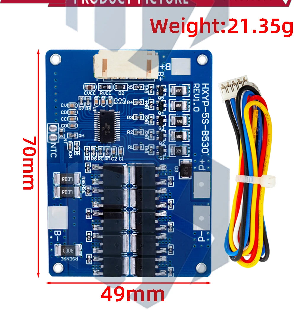 1~3PCS 5S 18V 21V 30A 45A BMS Lithium Battery Charging Protection Board With NTC Resistors With Balance And Temperature