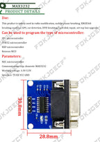 100pcs/lot MAX3232 RS232 to TTL Serial Port Converter Module DB9 Connector MAX232