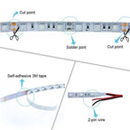 DC 12V SMD 3528 5050 Flexible LED Strip Orange Light 60/120 LEDs per Meter DIY Car Chassis Lighting Strip for Vehicle