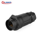 CNLINKO LP16 Waterproof Circular RJ45 Connector 8P8C Male/Female Panel Mount, PBT Push-Pull for Industrial Automation & Marine