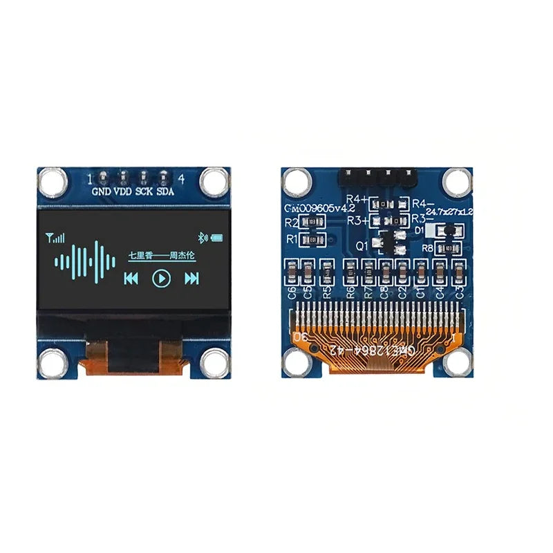 1-10PCS 0.96 Inch OLED Display Module I2C IIC SPI Serial 128X64 SSD1306 LCD 3.3-5V 4 Pin White/Blue/Yellow Blue for Arduino