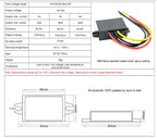 24V 36V 48V 60V to 12V 1A-5A Buck DC Power Converter 60V-12V Step-down Voltage Regulator Transformer Car Truck Boat Supply
