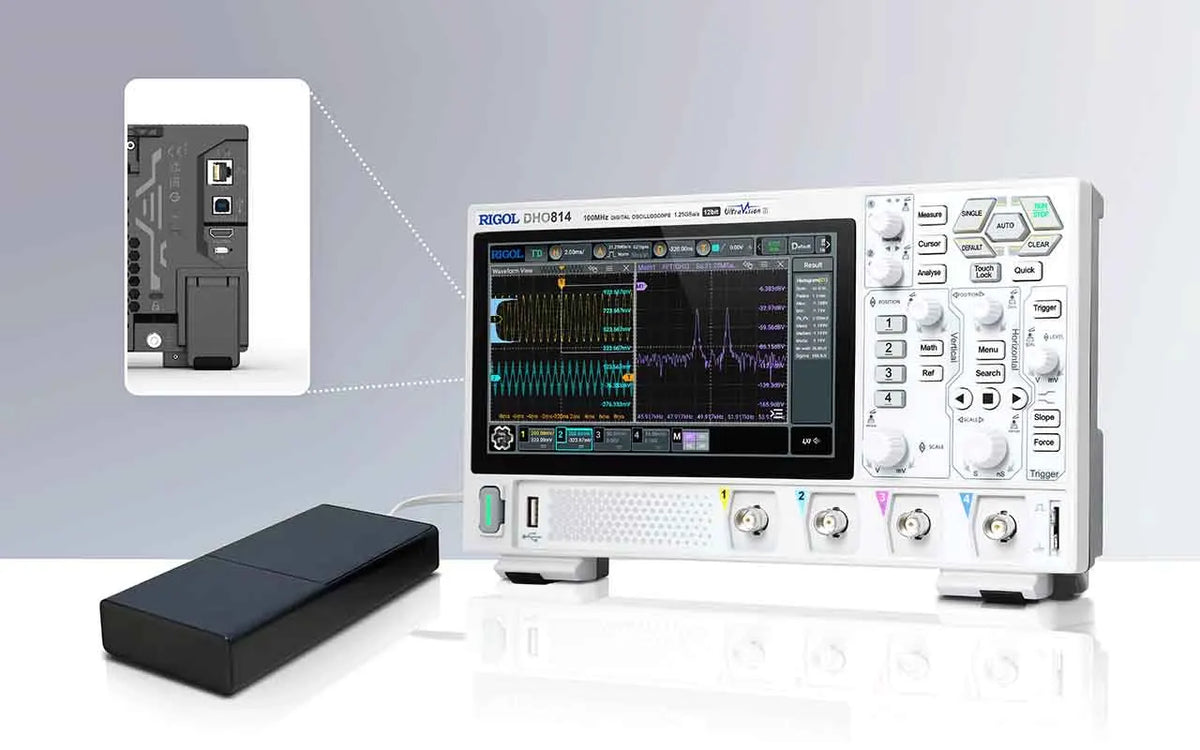 RIGOL DHO802/DHO804/DHO812/DHO814 Oscilloscopes | 70/100MHz, 2/4CH, 25Mpts Deep Memory, HDMI Output,  CAN/I2C/SPI/UART Decode