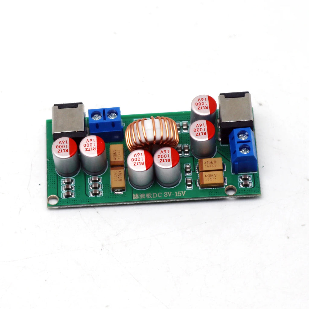 12V Car Audio Power Filter Board  2mV Low Ripple EMI Noise Suppressor 15V Amplifier, Eliminate Engine Whine & Alternator Noise
