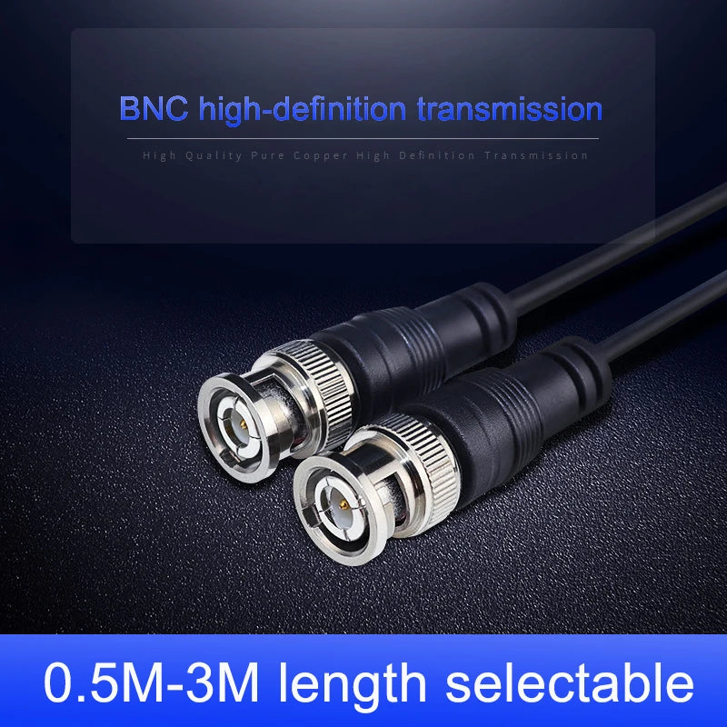 BNC Male to Male Female Adapter Dual Head Cable Video Connector Extension Pigtail Wire For CCTV Camera Accessories 0.5m-3meters