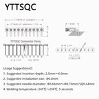 1P-40P 2.54mm PH7 Round Hole Right Angle Single Row 0.1" Breakable Stackable PCB IC Crystal Transistor Female Tin Header Socket