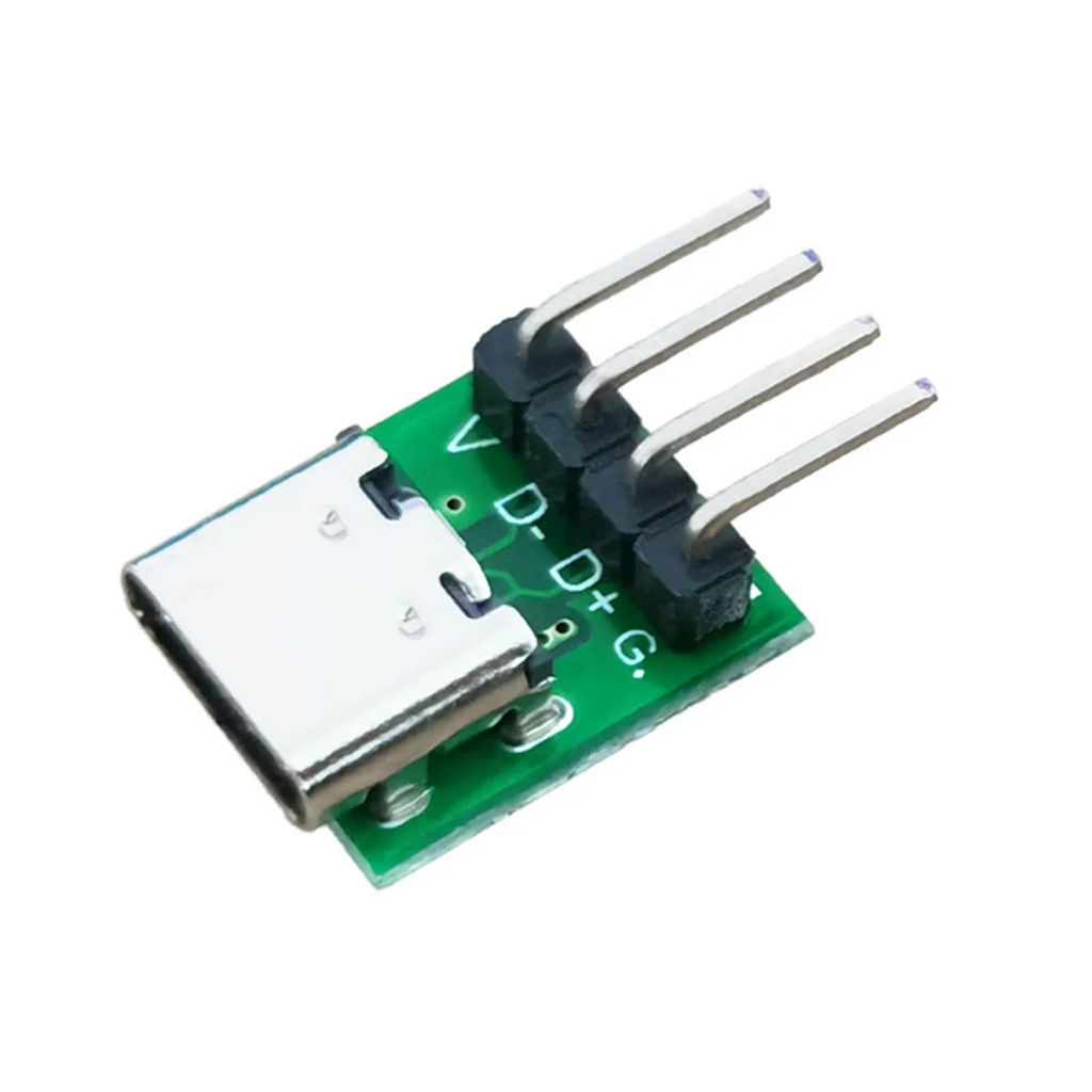 10 Pcs Female Connector USB Type C Breakout Board with PCB Converter Board for Data Line Wire Cable Transfer