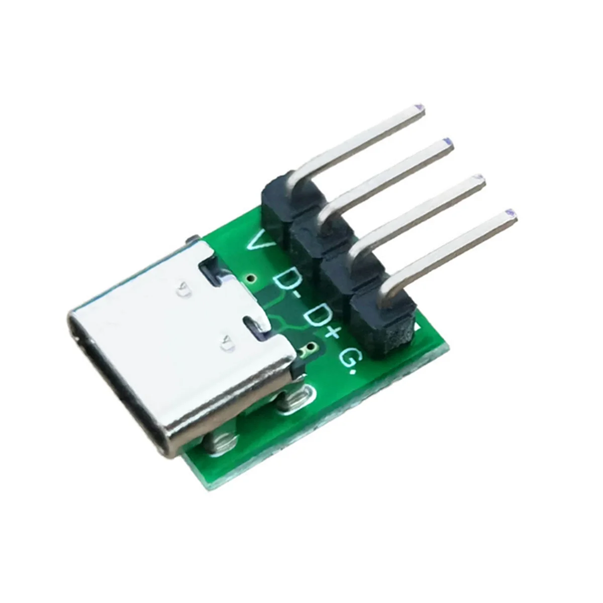 10 Pcs Female Connector USB Type C Breakout Board with PCB Converter Board for Data Line Wire Cable Transfer