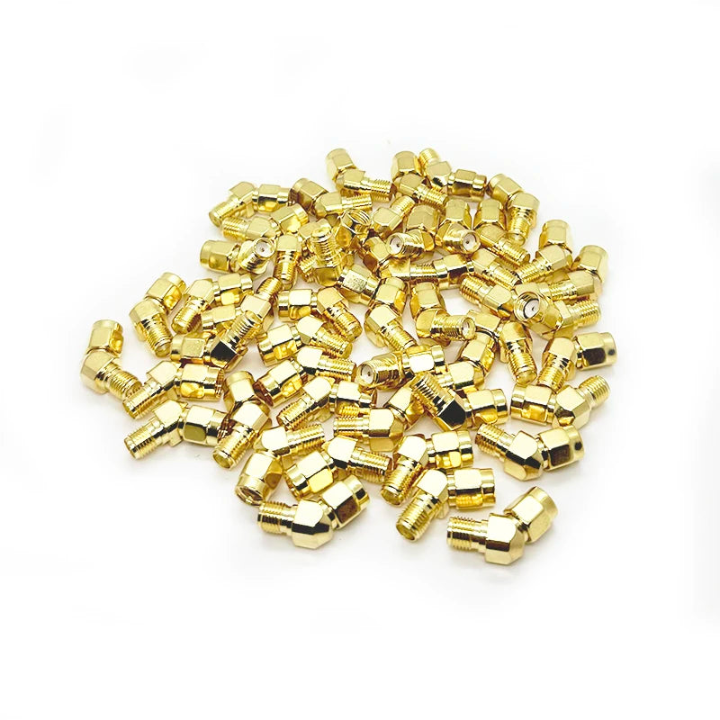 100PCS/Lot Wholesale SMA Male to SMA Female Adapter 135 Degree 45 Bevel Connector RP-SMA to RP SMA for WIFI Race Goggle Antenna