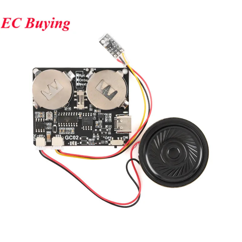8M Magnetic Control Recordable Sound Module for Recording Greeting Card USB Charge MP3 Download Voice Play Board DIY Gifts Music