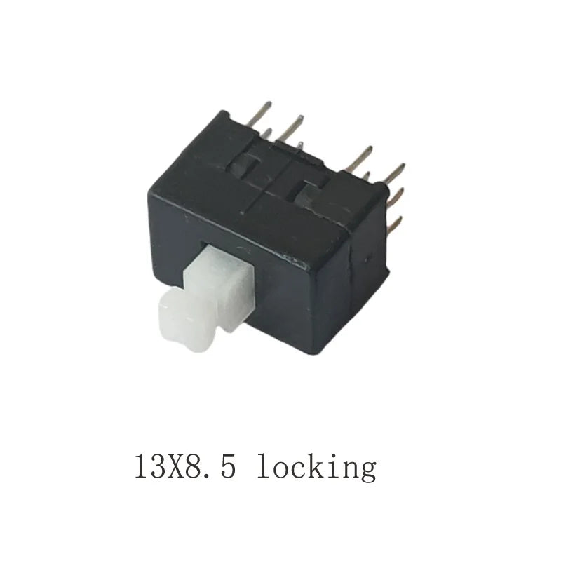 10PCS 13MM X 8.5MM Self-Locking Mini Plastic Switch Latching Switch Small Button Switch 12Pin DIP Switch