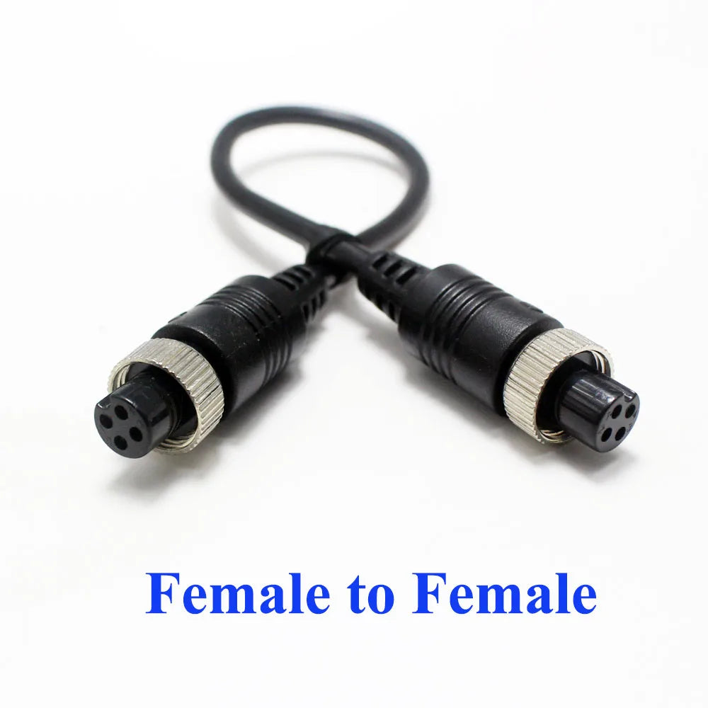 1Pcs M12 4Pin Aviation Male to Male /Female  Female to Female Extension Cable GX12 Adapter for CCTV Camera Security DVR 20CM