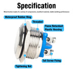 19mm 1NO Momentary High Flat Head Waterproof Reset Metal Push Button Switch Screw Terminal Car Engine Doorbell PC Power Switch