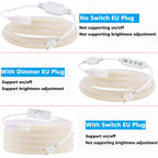 Dimmable Switch 220V COB LED Strip Neon Light Dimmer Power Kit Waterproof 3000K 4000K 6000K 288LED Kitchen Room Decor Flex Lamp