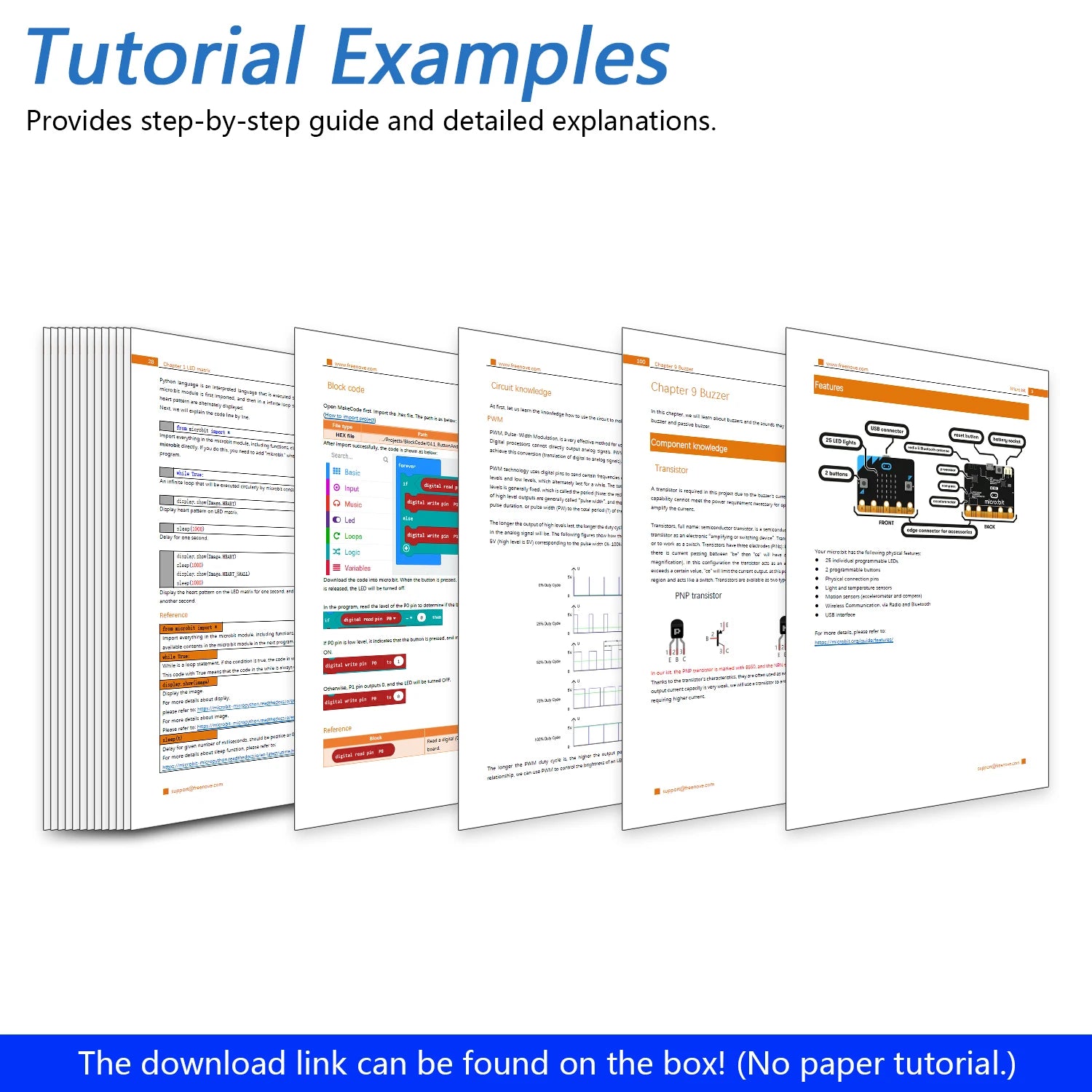 Freenove Ultimate Starter Kit for BBC micro:bit V2, 316-Page Detailed Tutorial, 225 Items, 44 Projects, Blocks and Python Code