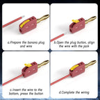 1/4/10PCS Speaker Banana Plugs 4mm Gold Plated Screw Type Bannana Plugs for Speaker Wire Cable Connectors Audio Video Receiver
