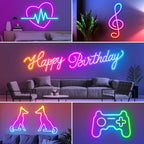 Bluetooth RGB Neon LED Strip 1-10m DC5V USB IP65 Waterproof Flexible Tape with App/Remote Control Music Sync for Home Decor