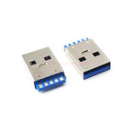 5Pcs USB Connectors 3.0 A Type Female AF Type 90 Degree Side Insertion 180 Degree High Speed Interface MICRO Connector