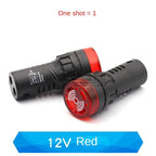 1PCS 12mm AD16-22SM 12V 24V 36V 48/110/220V Flash Signal Light Red LED Active Buzzer Beep Alarm Indicator Red Green Yellow Black