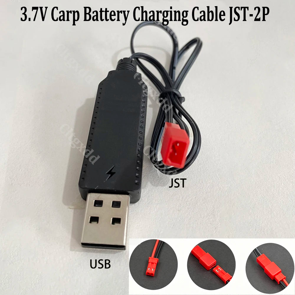 3.7V/7.4V USB Lithium Charging Cable SM-2P SM-4P JST XH2.54 PH2.0 MX2.0 1.25mm Adapter For RC Toy Car Drone Wide Compatibility