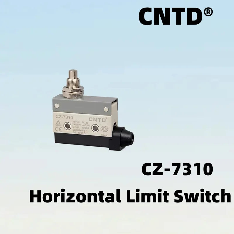 Micro Switch CNTD CZ‑7310 Panel Mount Plunger Actuator 15A 250VAC 1NO1NC Plastic Housing Travel Limit Switch for Industrial Cont