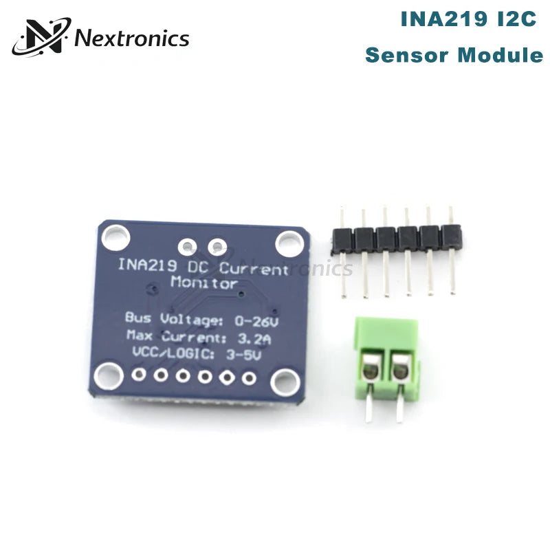1/3/5/10PCS INA219 MCU-219 I2C IIC Zero Drift Bidirectional Current Power Monitoring Sensor Breakout Module 3V-5V DC 0-26V 3.2A