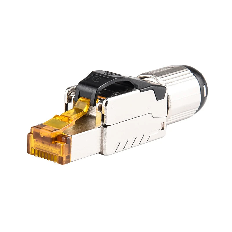 Linkwylan Original Patented Design RJ45 Cat8 Field Termination Plug Shielded Toolless Cat7 6A Hifi Fast Installation Connector