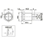 1PC 12MM with LED 3V 5V 12V 24V 220V Metal Button Switch Momentary push button auto reset waterproof illuminated