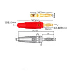 2/5PCS 4mm Gold Plated Banana Plug Speaker Cable Wire Connector Pin Socket Multi-Color for Audio DIY