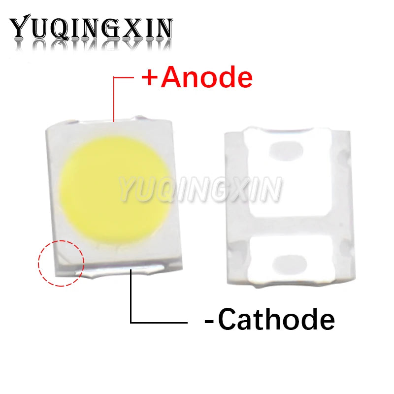 SAMIROB 100pcs High Brightness SMD LED 3V 6V 9V 18V 36V 2835 1W 0.5W 0.2W White 150MA/100MA/30MA/60MA/80MA 6000-6500K