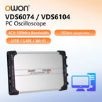OWON VDS6074 VDS6104 Virtual Digital Oscilloscope 4 Channels 100MHz 1GSa/s WiFi USB LAN Interface Circuit Debug Tester