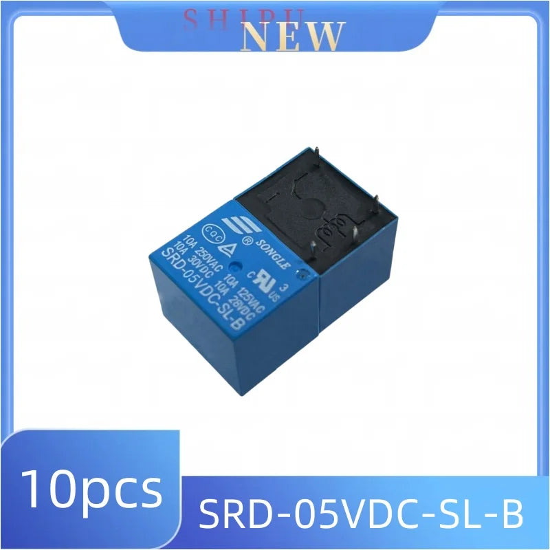 10pcs，SRD-03VDC-SL-C Relay SRD-05 SRD-05VDC-SL-B SRD-24VDC-SL-A SRD-12VDC-SL-C SL C 10A 250VAC 5PIN 3V 5V 9V 12V 24V 48V p