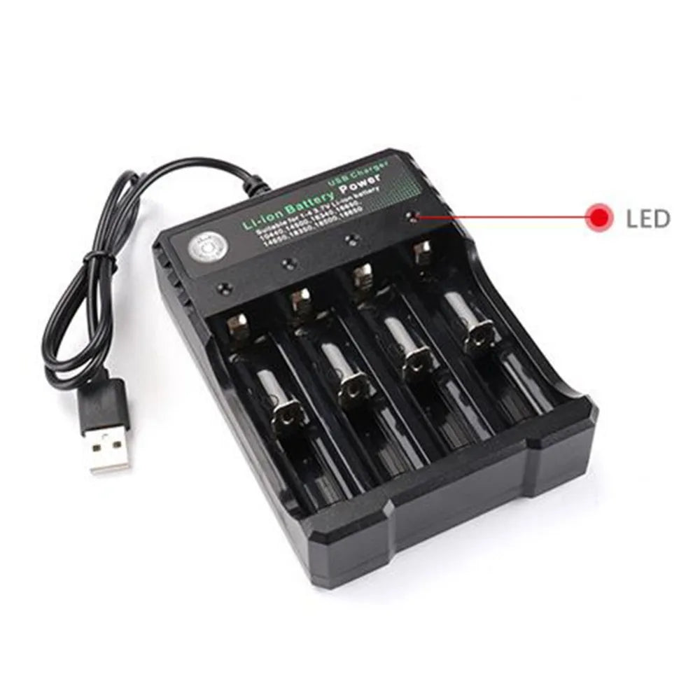 2 3 4 Slots 18650 Battery Charger For 3.7V Rechargeable Lithium AC 110V/220V 10440 14500 16340 16650 14650 18350 18500 Batteries