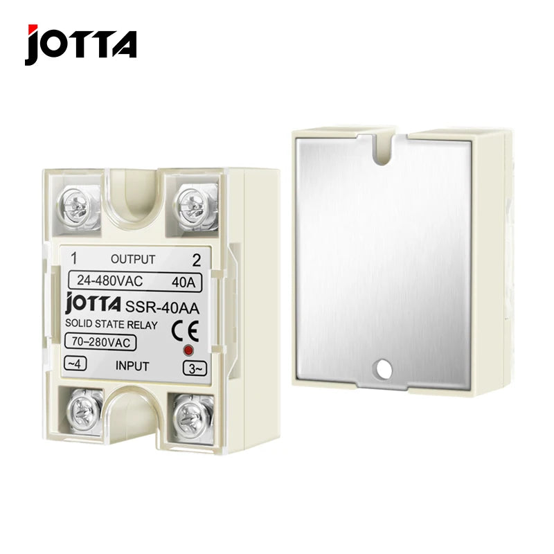 JOTTA SSR -10AA  25AA 40AA  AC Control AC SSR White Shell Single Phase Solid State Relay With Plastic Cover