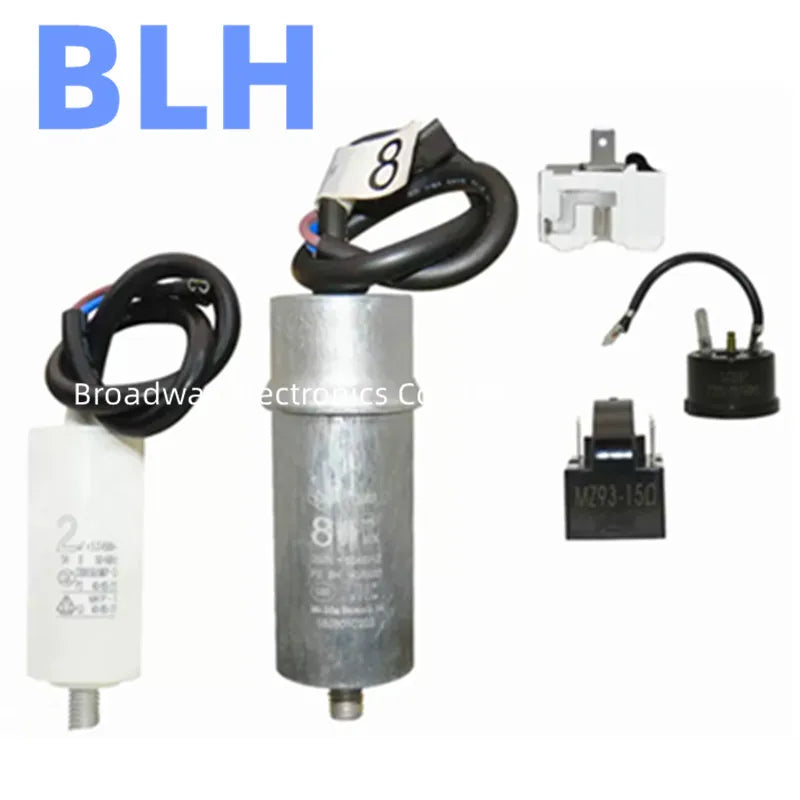 CBB65 refrigerator freezer compressor startup and operation capacitance 450V 450VAC 2UF 2.5UF 3UF 3.5UF 4UF 5UF 6UF 7UF 8UF 12UF