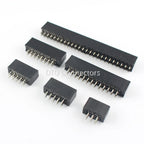 10pcs 2.54mm Pitch Female Header Strip 6/10/14/16/20/26/34/40/50 Pin Dual Straight DIP Polarizing Key Connector 6P 10P 40P 50P