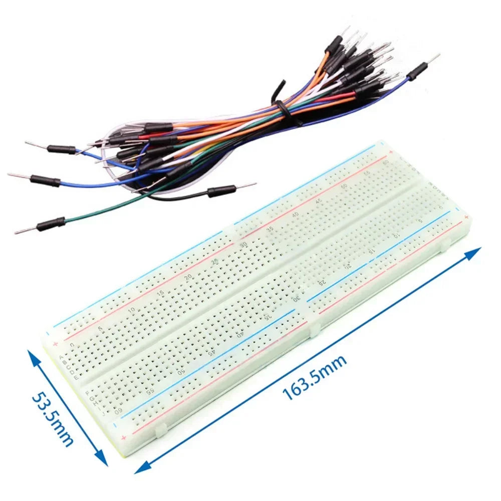 Breadboard 400 700 750 830 Holes MB-102 Solderless PCB Mini Test Board ZY-204 1600pts Prototype Board Jumper Wire Cable DIY Kit