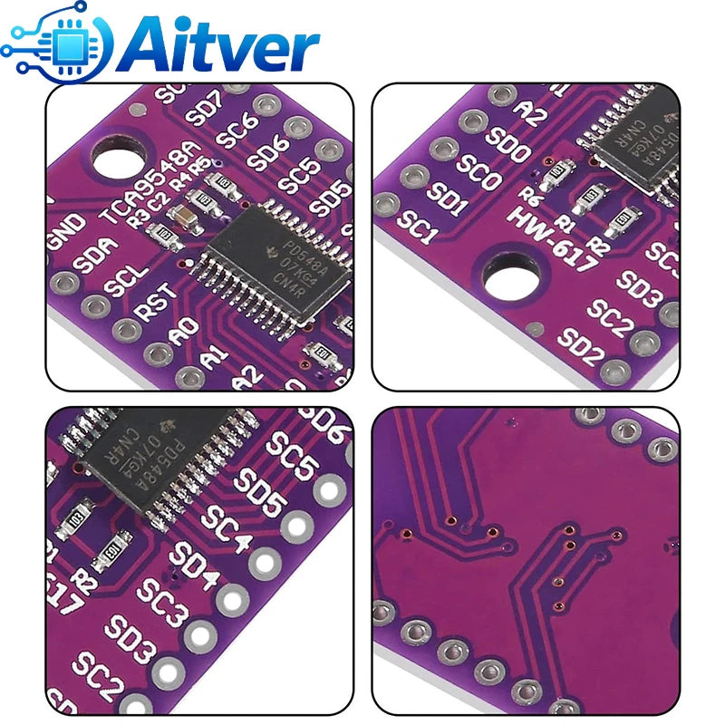 TCA9548A 1‑to‑8 I2C Multiplexer Module 8‑Channel IIC Expansion Board for Arduino ESP32 STM32 Sensor Projects