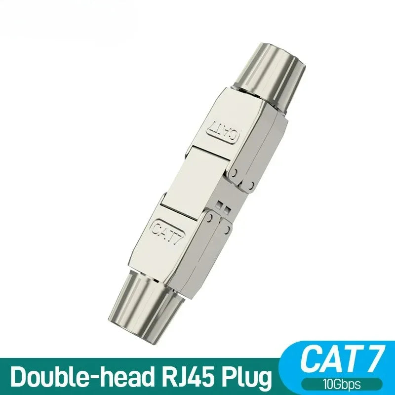 1-3PCS Tool-Free RJ45 Coupler Shielded CAT7 CAT6A Ethernet Connector Cable Extender Zinc Alloy Ethernet Termination Plugs