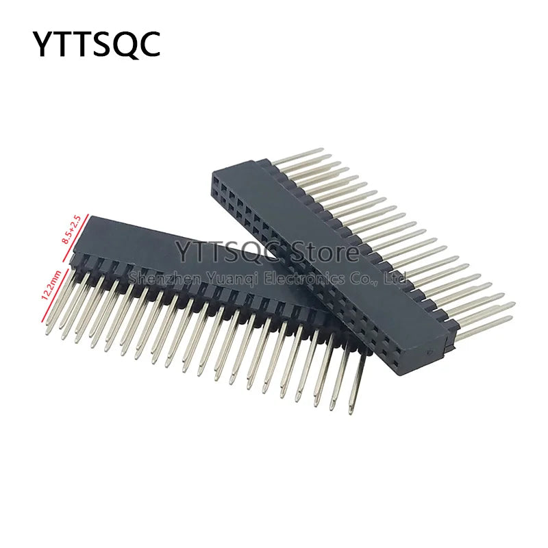 5 Pcs PC104 2.54 MM Pitch 2x20 Pin 40 Pin Female Double Row 12.2MM Long Pin Header Strip Industrial Computer Connector Sockets