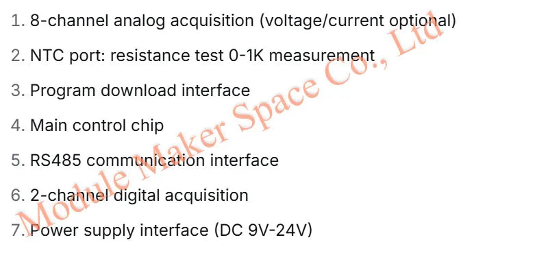 Modbus RTU 4-Channel / 8-Channel Analog Input Module, 0-5V / 0-10V / 4-20mA, Digital Input, RS485 Industrial Data Acquisition