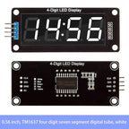 Y-1 Piece 0.56" 4-Digit LED Display Module TM1637 7-Segment Digital Tube for Arduino Electronic Clock Display Board