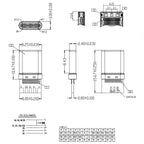 PCB Board Plug USB 3.1 Type-C PD 20W Connector 5Pin Male Receptacle Adapter to Solder Wire & Cable High Current Support