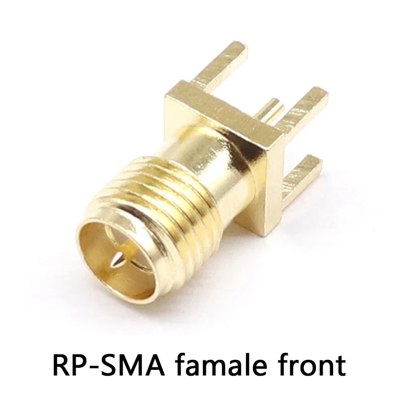 SMA Female Jack Male Plug Adapter Solder Edge PCB Straight Right angle Mount RF Copper Connector Plug Socket