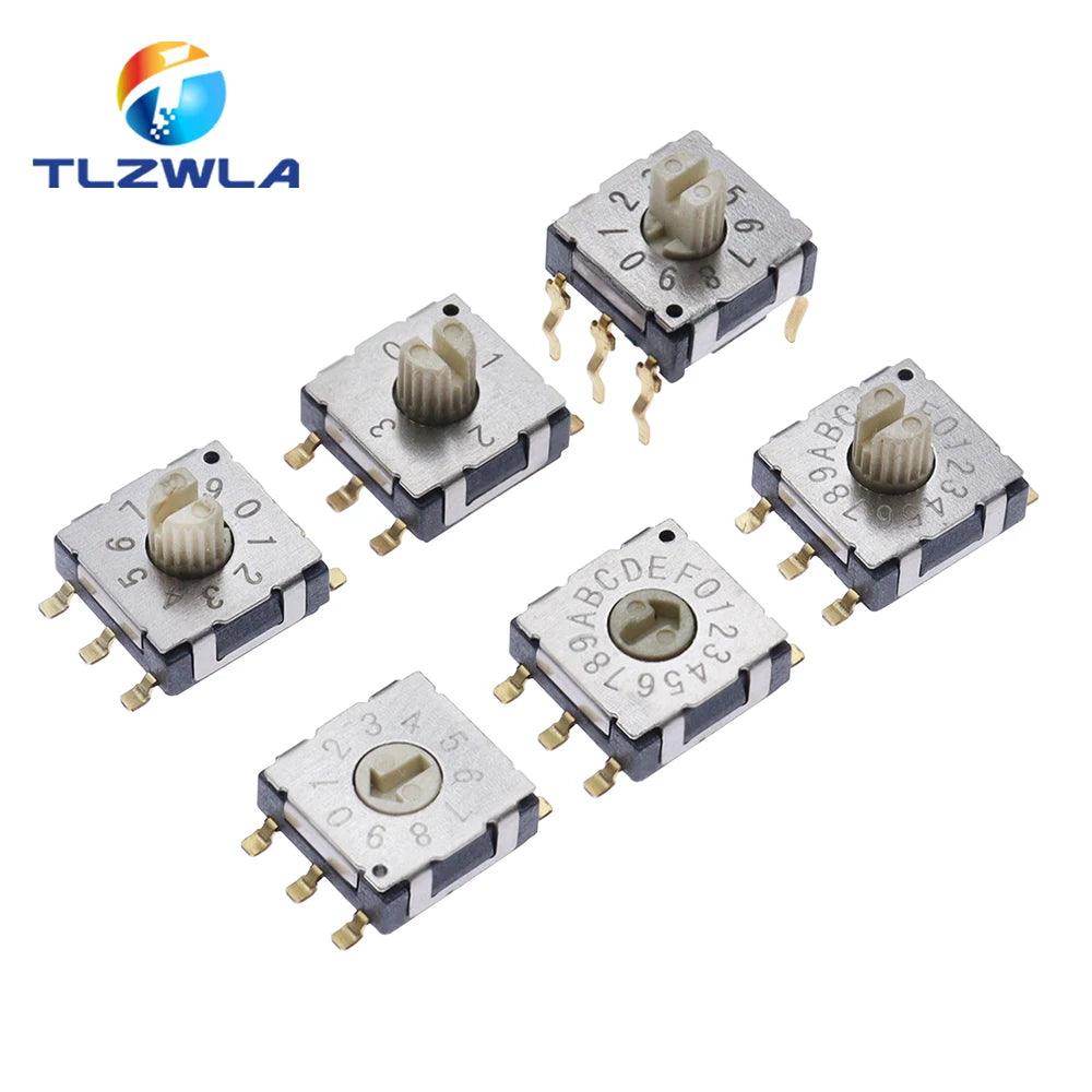 Rotary Code Switch SMD Band Switch RST-10RM-PT Digital Dip Switch 10 position 0-9 coding RST-16RM-G3