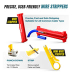 AMPCOM RJ45 Crimping Tool,Network Tool Kit for Cat5e Cat6, 7 in 1 Portable Ethernet Cable RJ45/RJ11 Crimper Kit with Soft Case